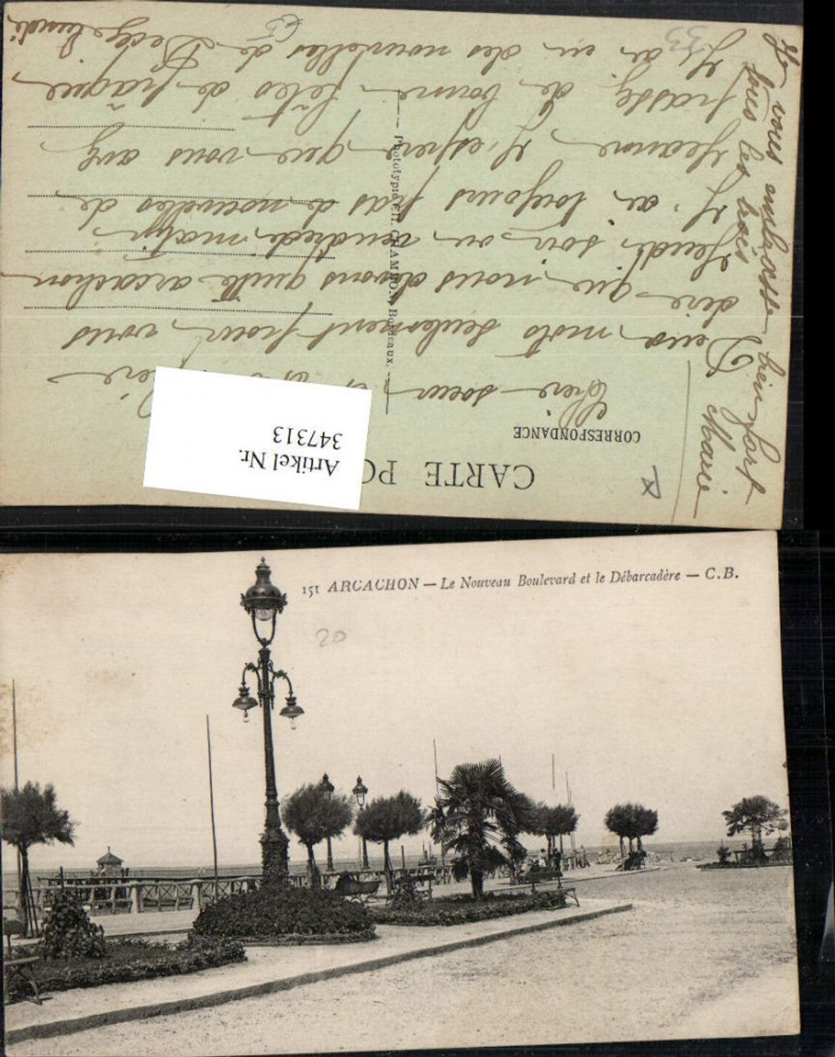 347313,Aquitanien Gironde Arcachon Le Nouveau Boulevard et le Debarcadere Promenade