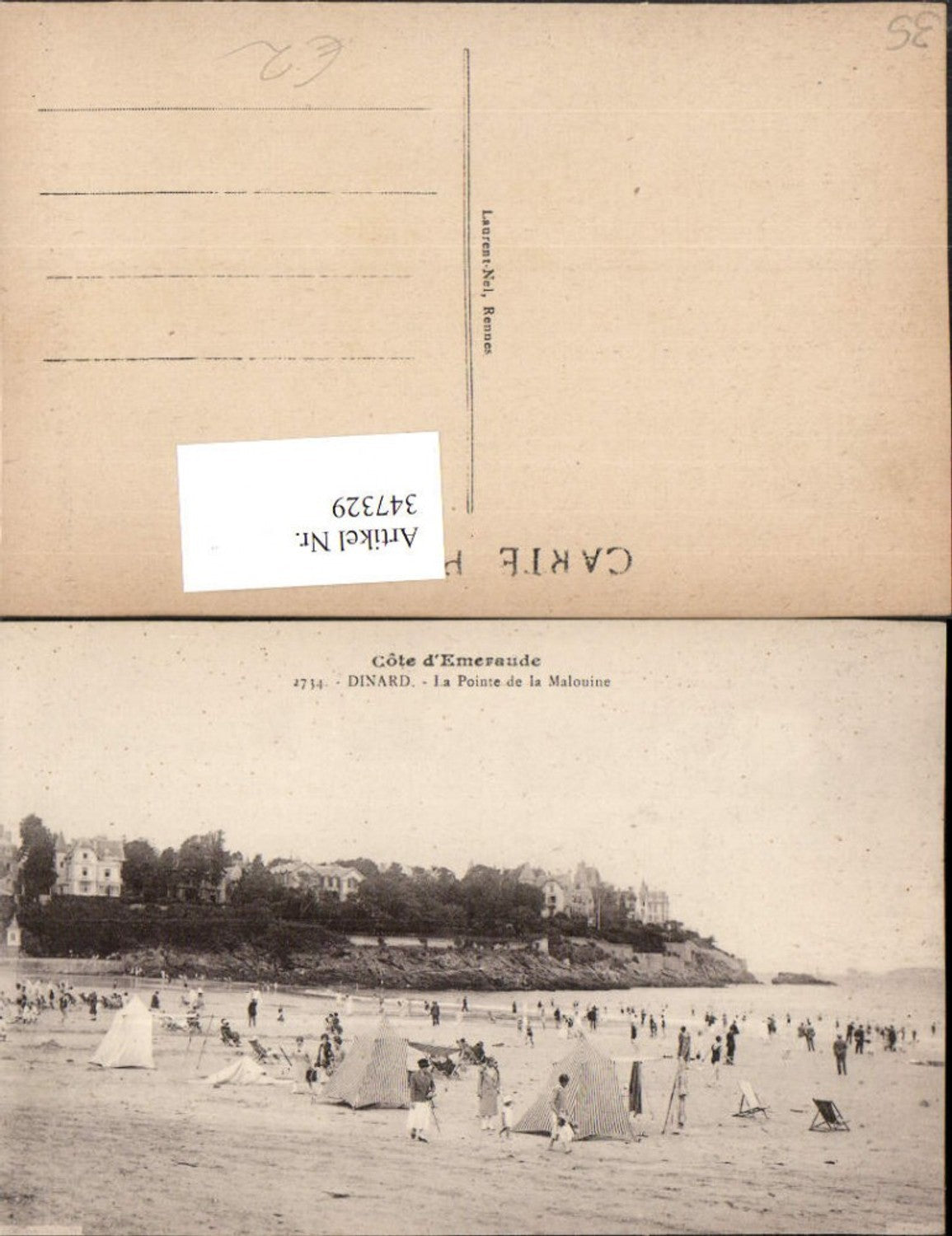 347329,Bretagne Ille-et-Vilaine Dinard La Pointe de la Malouine Strand Strandleben