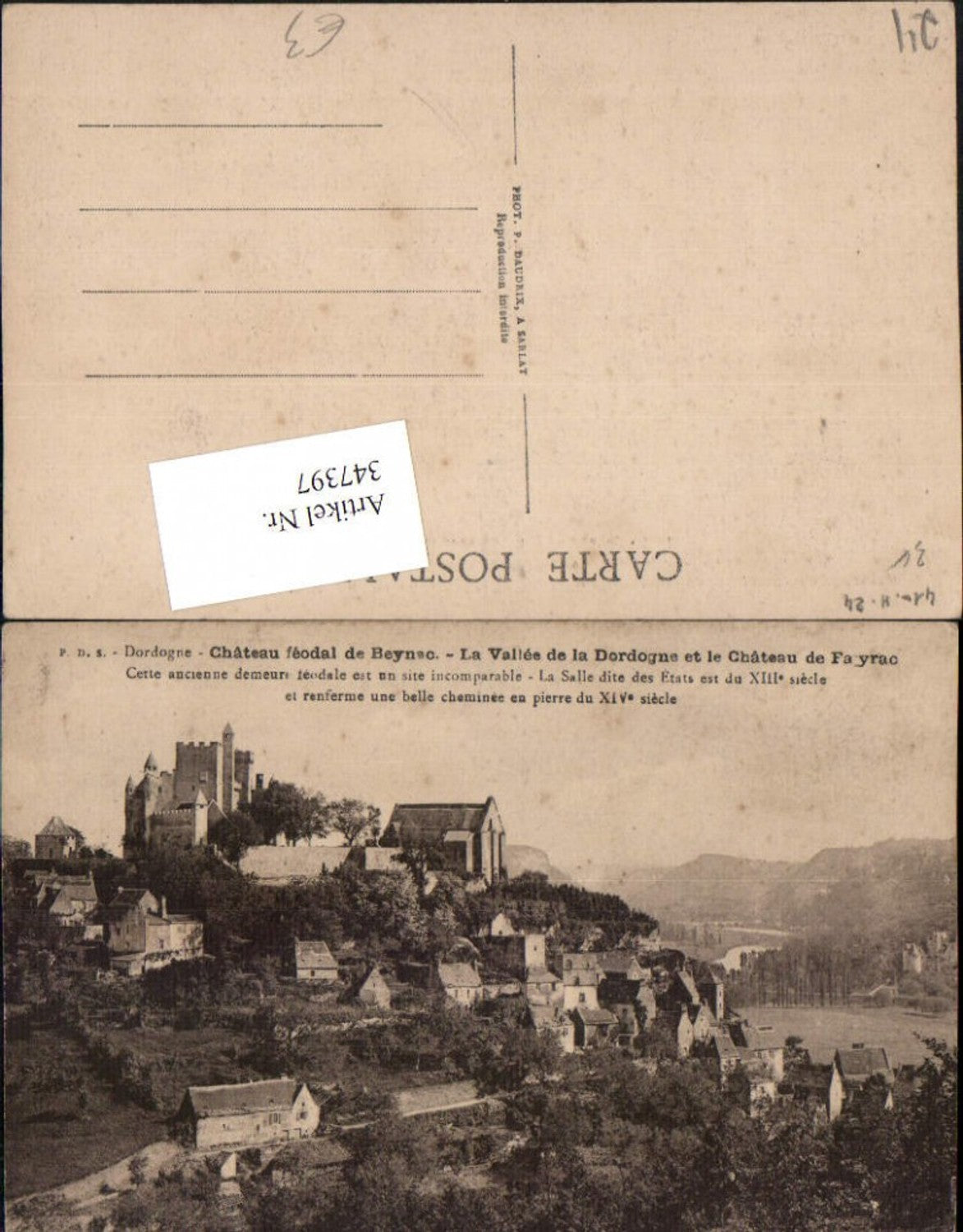 347397,Aquitanien Dordogne Chateau feodal de Beynec Fayrac Schloss