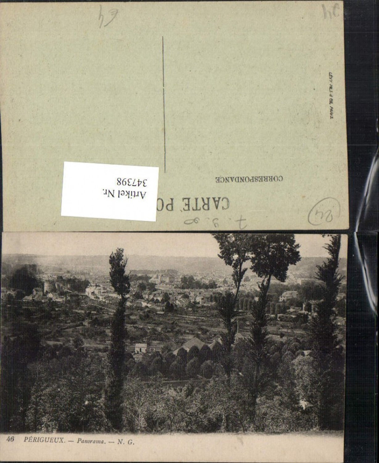 347398,Aquitanien Dordogne Perigueux Panorama Teilansicht