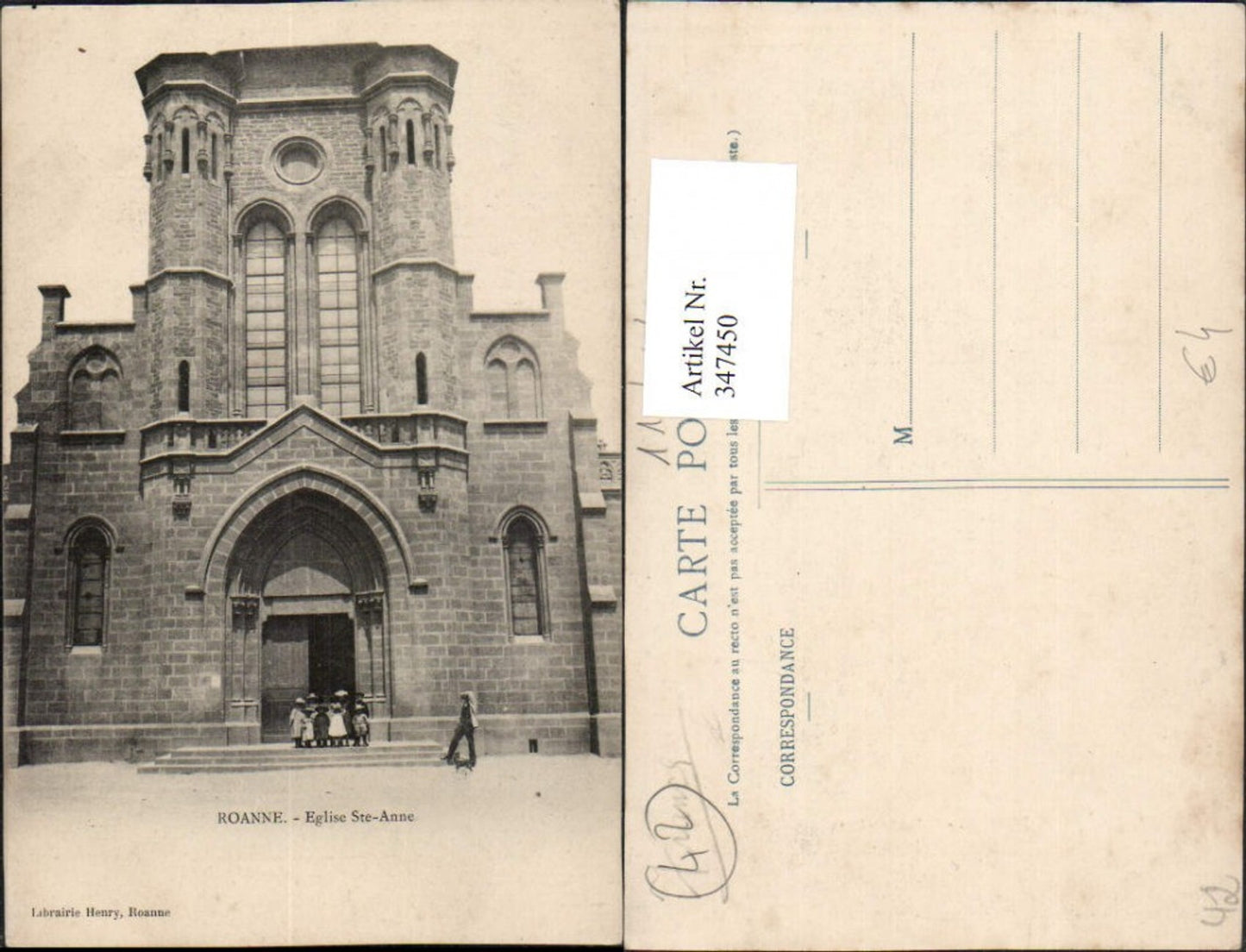 347450,Rhone-Alpes Loire Roanne Eglise Ste-Anne Kirche