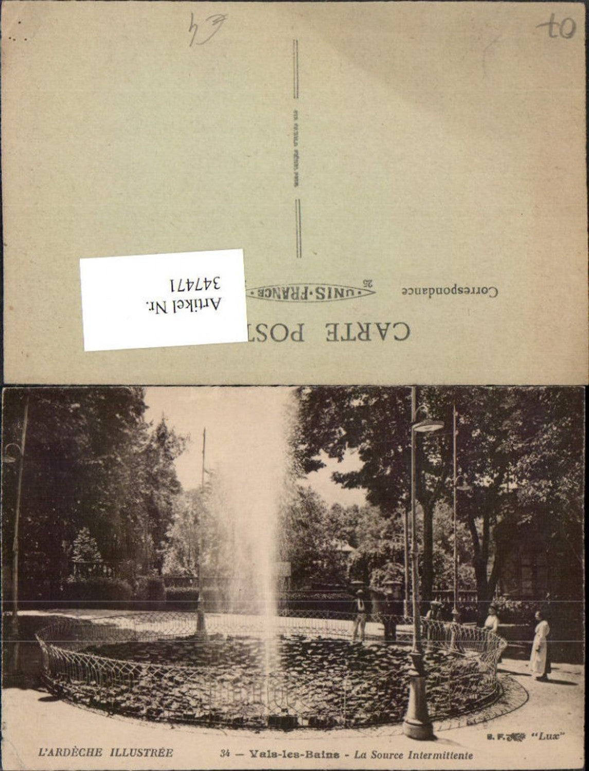 347471,Rhone-Alpes Ardeche Vals-les-Bains La Source Intermittente Fontäne