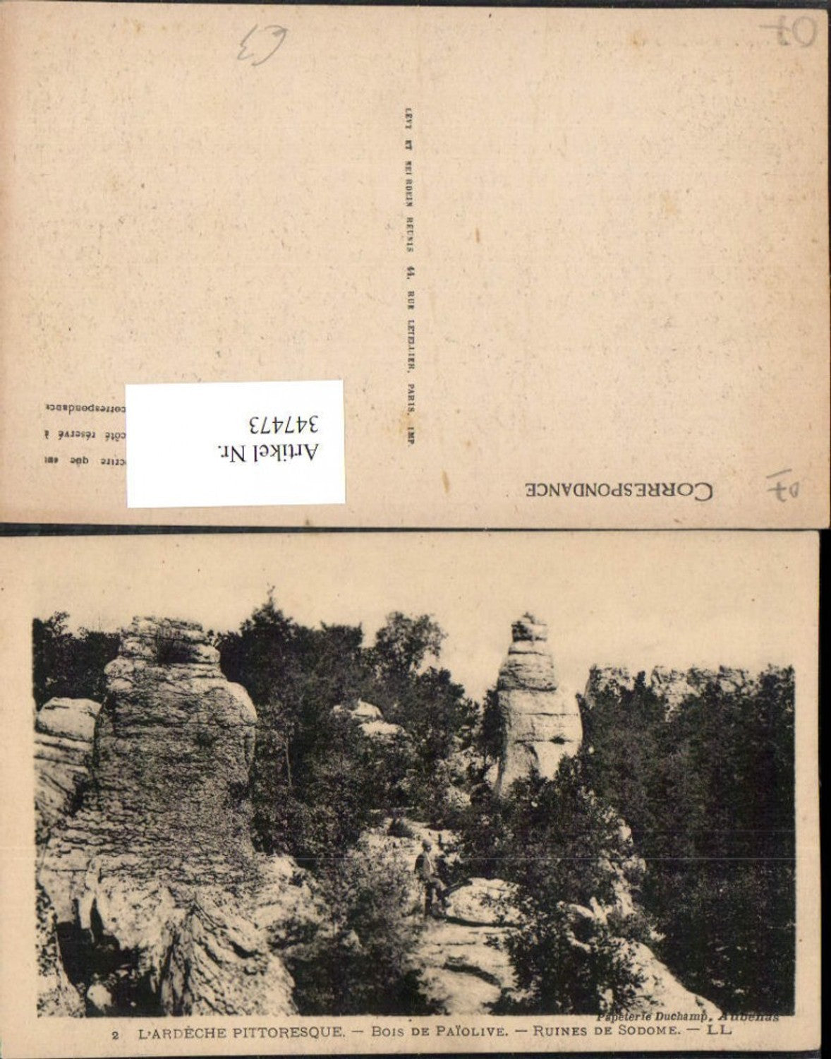 347473,Rhone-Alpes Ardeche Bois de Paiolive Ruines de Sodome Felsen