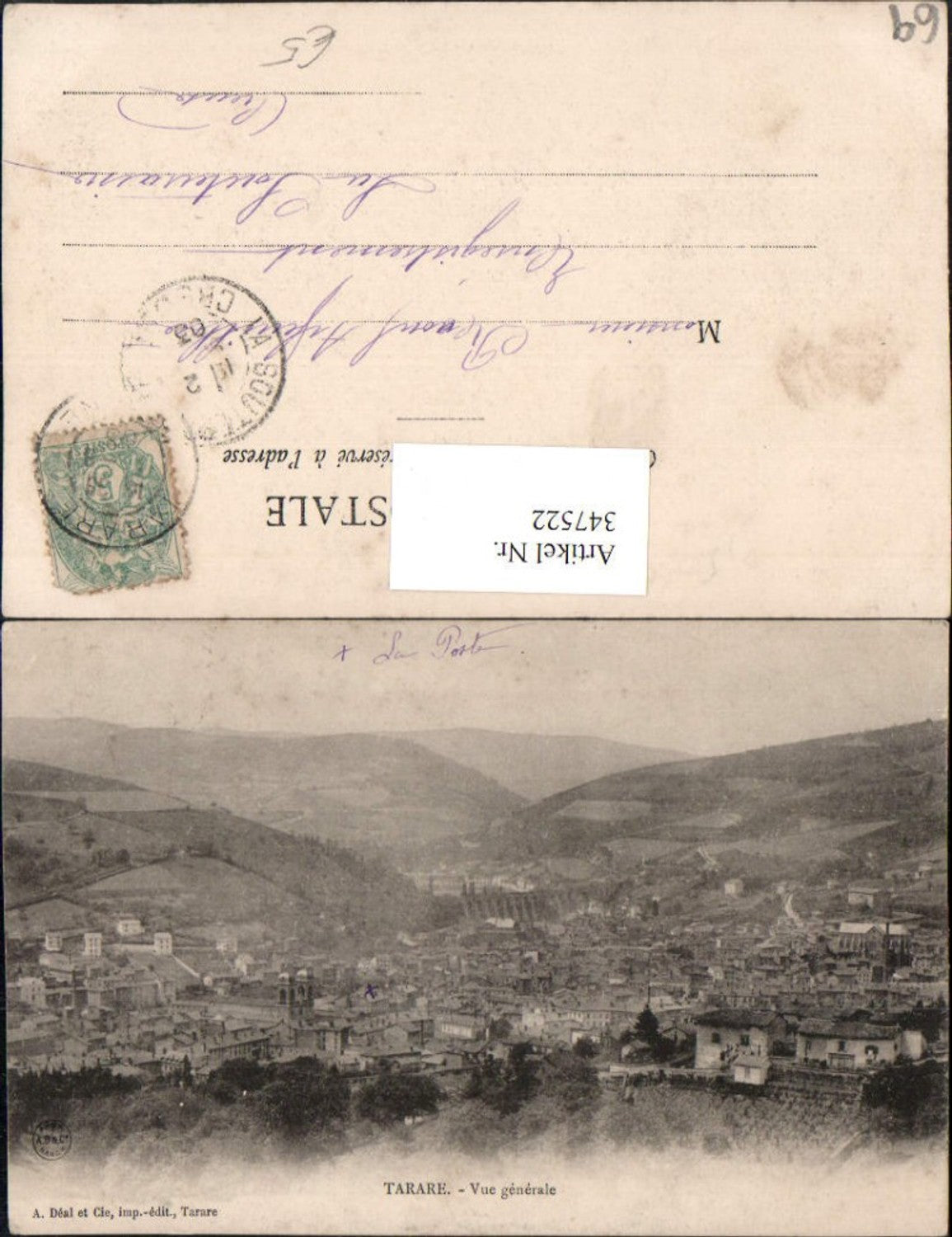 347522,Rhone-Alpes Rhone Tarare Vue generale Totale