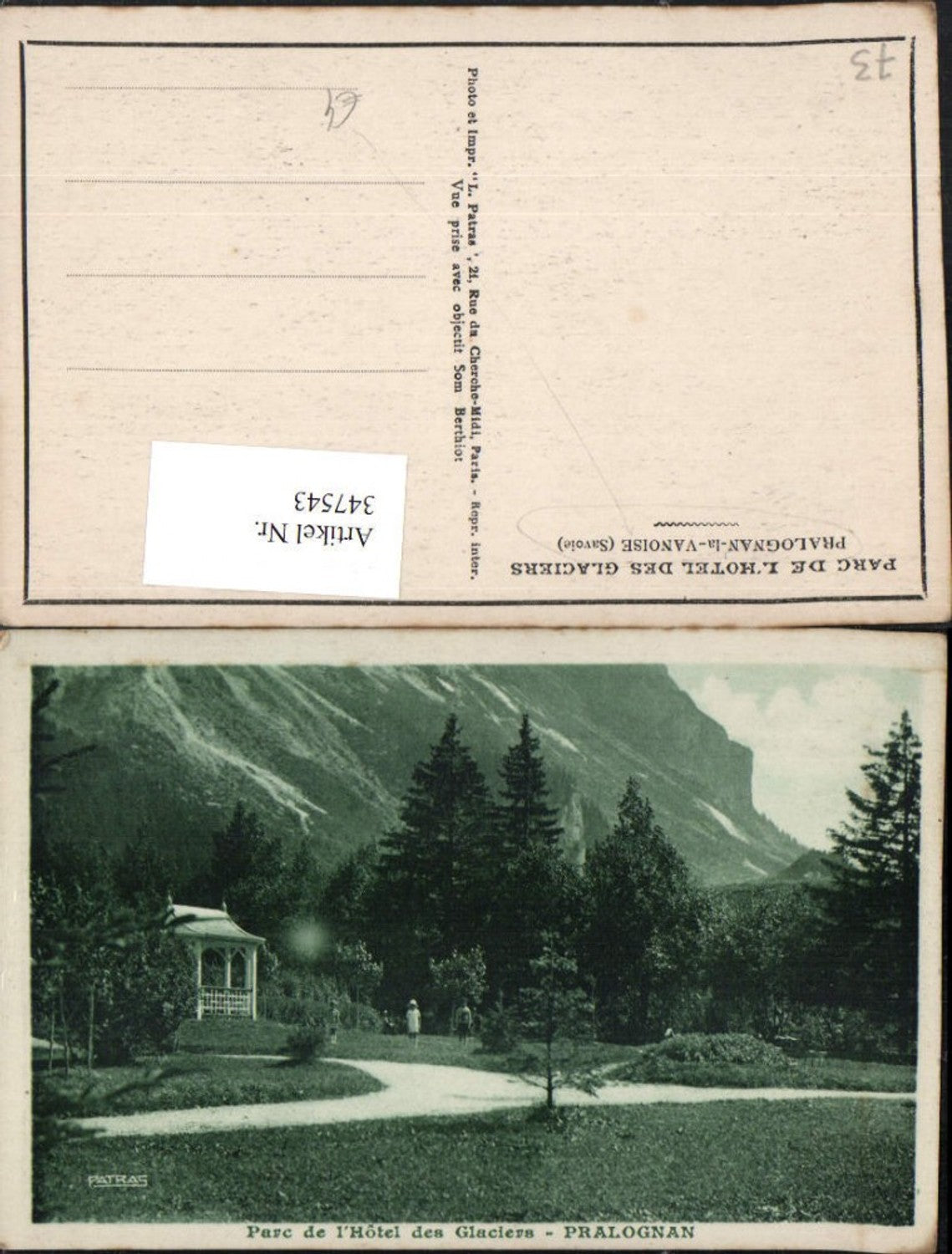 347543,Rhone-Alpes Savoie Pralognan-la-Vanoise Parc de l'Hotel des Glaciers Park