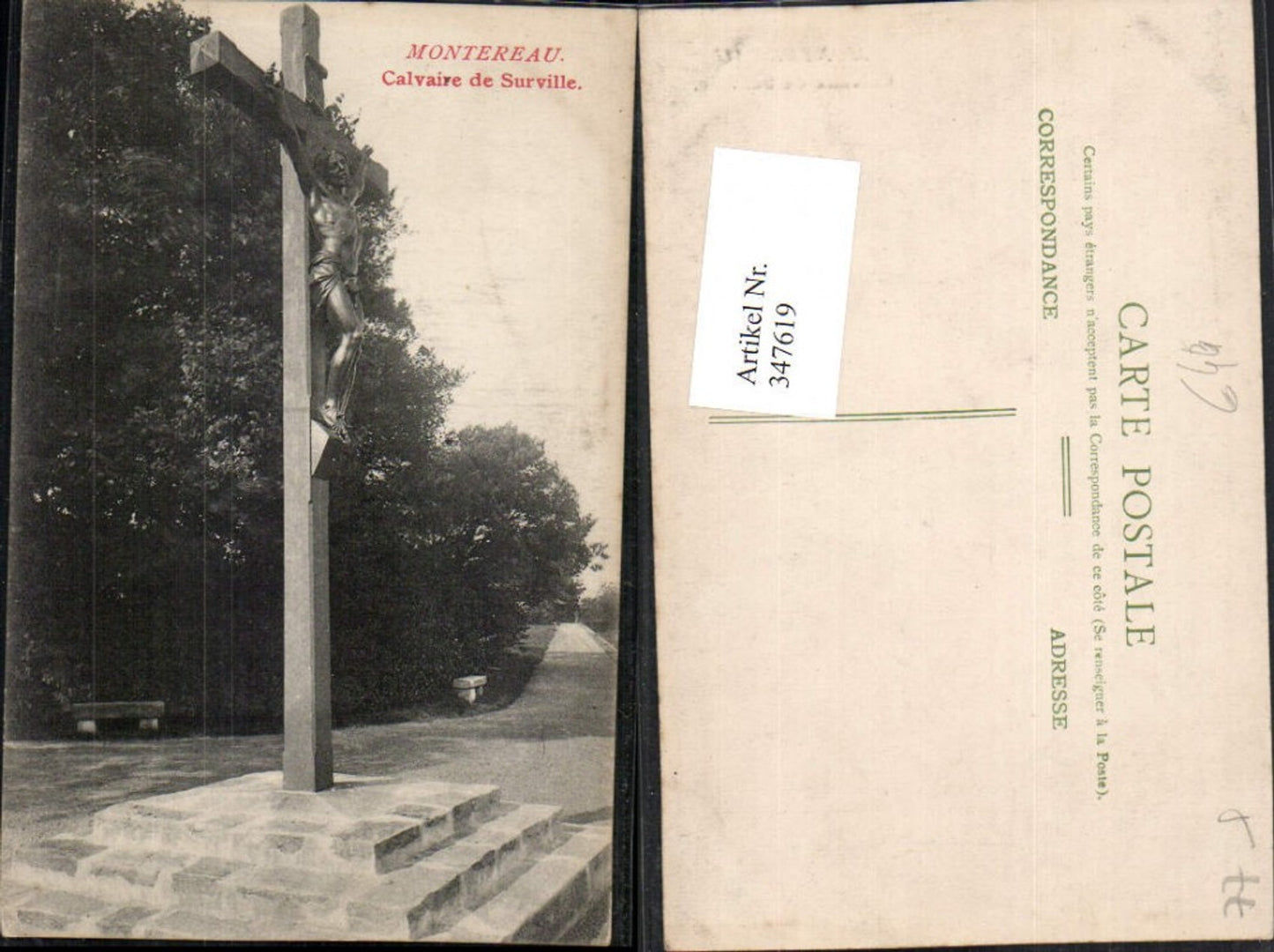 347619,Ile-de-France Seine-et-Marne Montereau Calvarie de Surville Kreuz Kruzifix