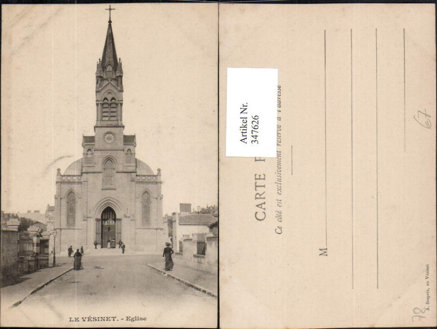 347626,Ile-de-France Yvelines Le Vesinet Eglise Kirche