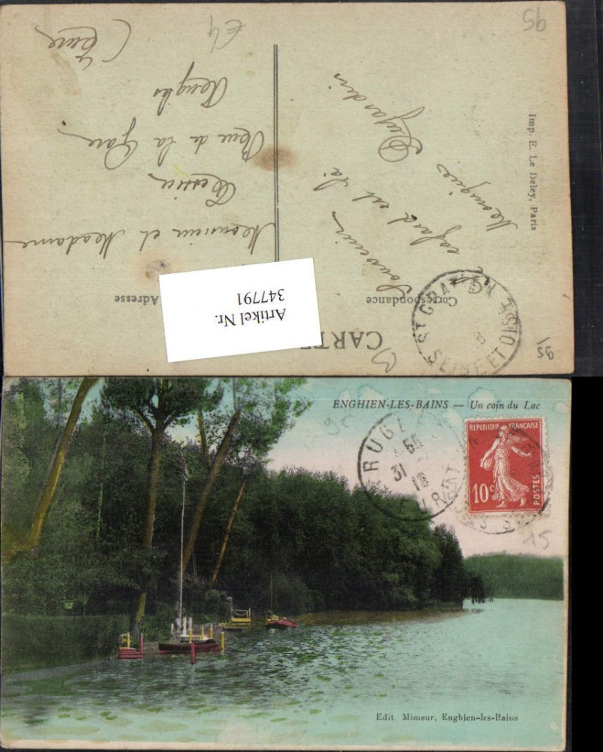 347791,Ile-de-France Val-Oise Enghien-les-Bains Un coin du Lac See