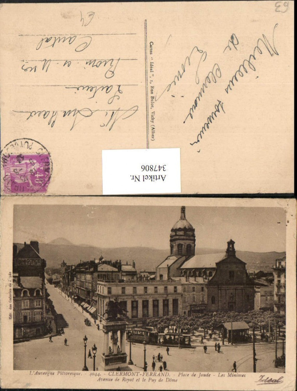 347806,Auvergne Puy-de-Dome Clermont-Ferrand Place de Jaude Les Minimes Kirche
