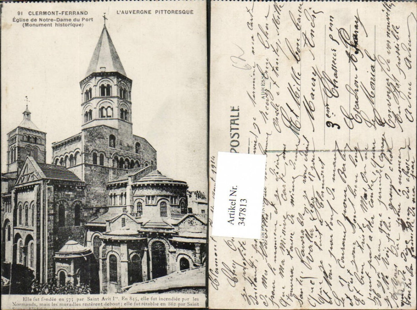 347813,Auvergne Puy-de-Dome Clermont-Ferrand Eglise de Notre-Dame du Port Kirche