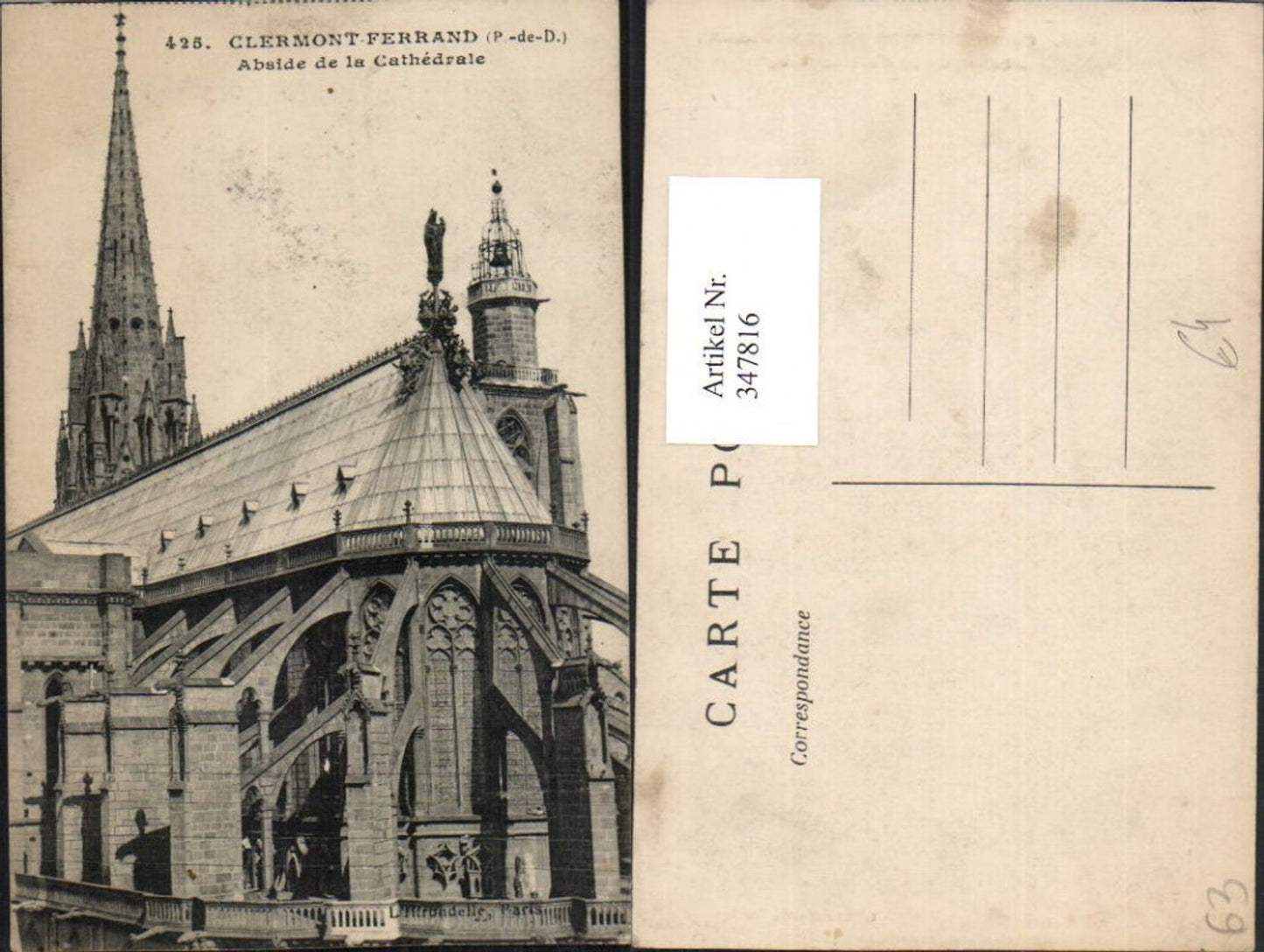 347816,Auvergne Puy-de-Dome Clermont-Ferrand Cathedrale Kirche