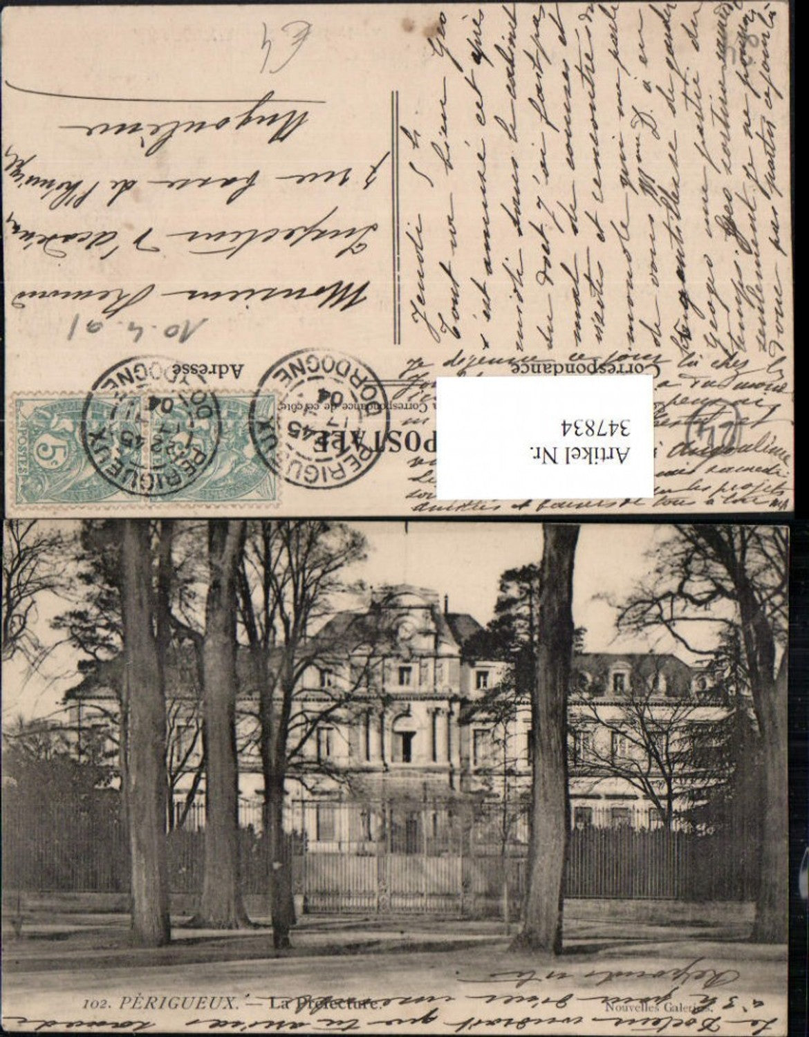347834,Aquitanien Dordogne Perigueux La Prefecture Gebäude