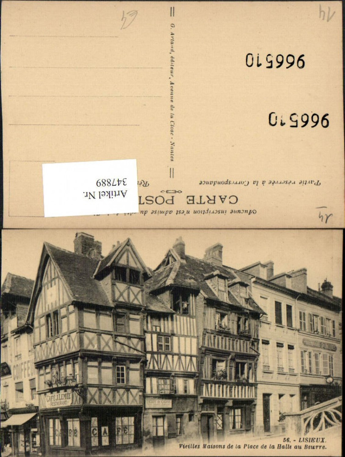 347889,Basse-Normandie Calvados Lisieux Vieilles Maisons de la Place de la Halle au Beurre