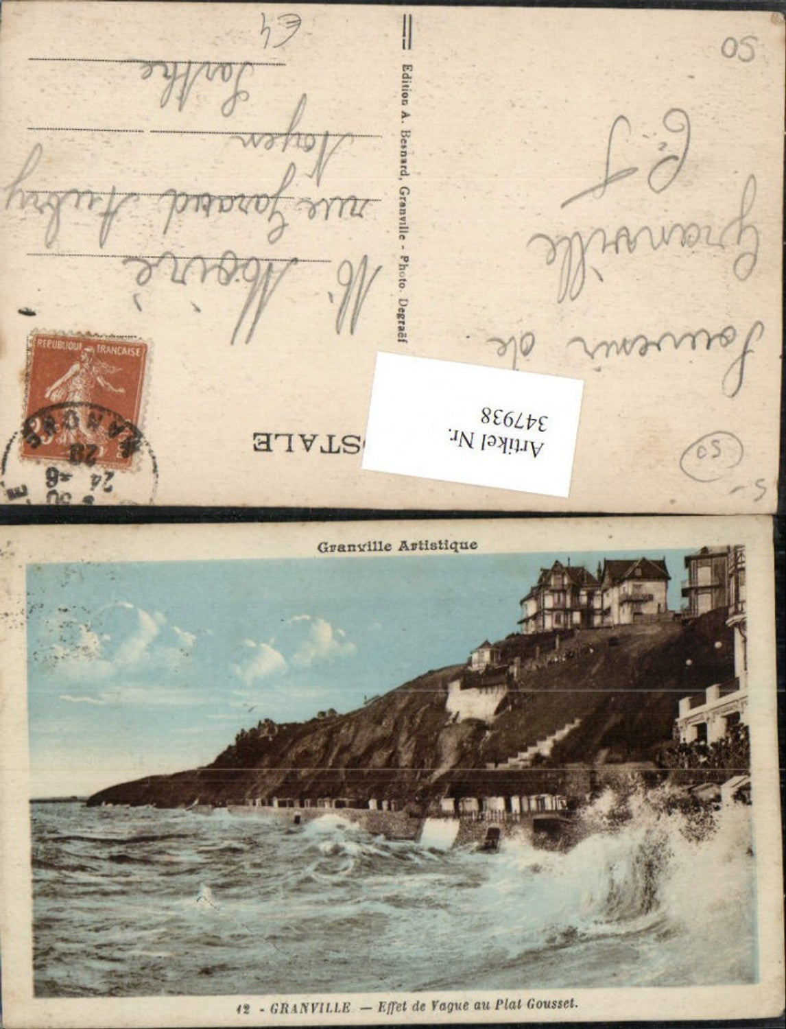 347938,Basse-Normandie Manche Granville Effet de Vague au Plat Gousset Brandung