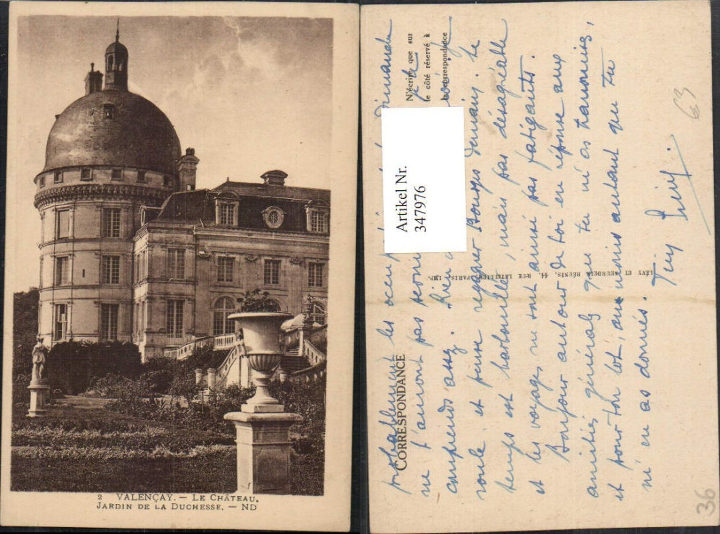 347976,Centre Indre Valencay Le Chateau Jardin de la Duchesse Schloss