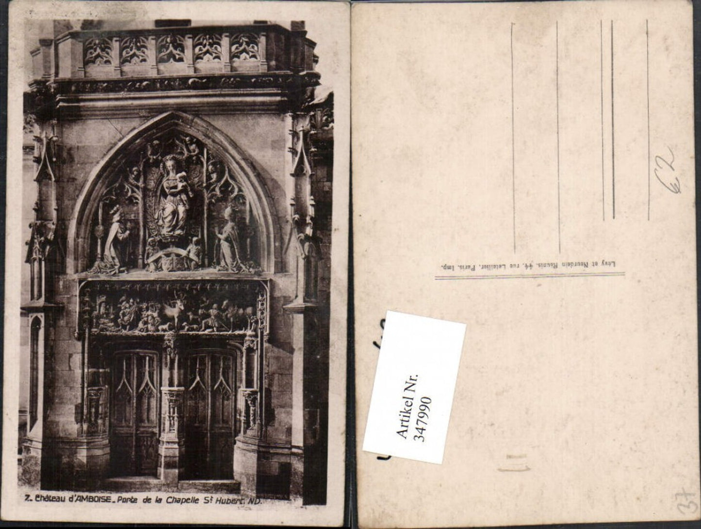 347990,Centre Indre-et-Loire Chateau d'Amboise Porte de la Chapelle St. Hubert Kirchenportal