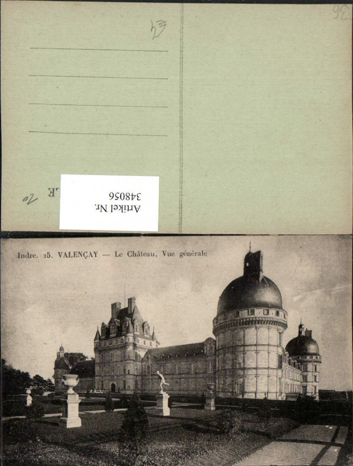 348056,Centre Indre Valencay Le Chateau Schloss