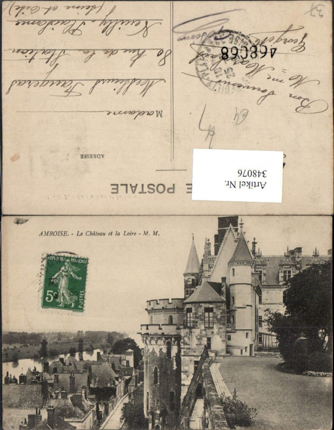 348076,Centre Indre-et-Loire Amboise Le Chateau et la Loire Schloss