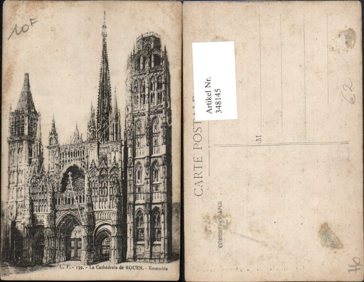 348145,Haute-Normandie Seine-Maritime Rouen Cathedrale Ensemble Kirche