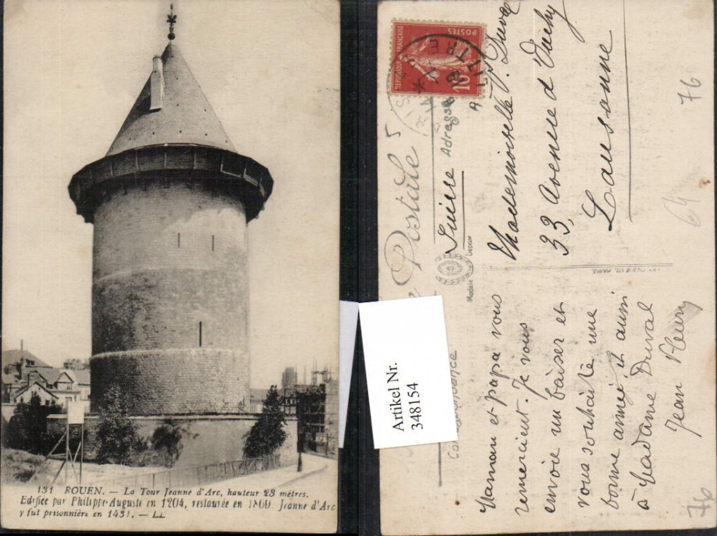 348154,Haute-Normandie Seine-Maritime Rouen La Tour Jeanne d'Arc Turm