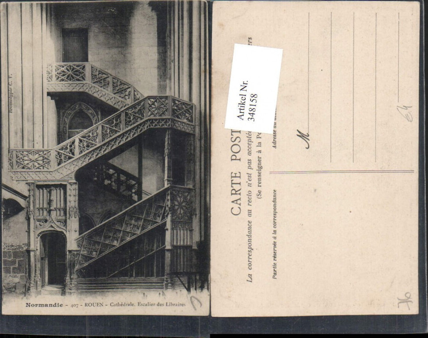 348158,Haute-Normandie Seine-Maritime Rouen Cathedrale Escalier des Libraires Treppe