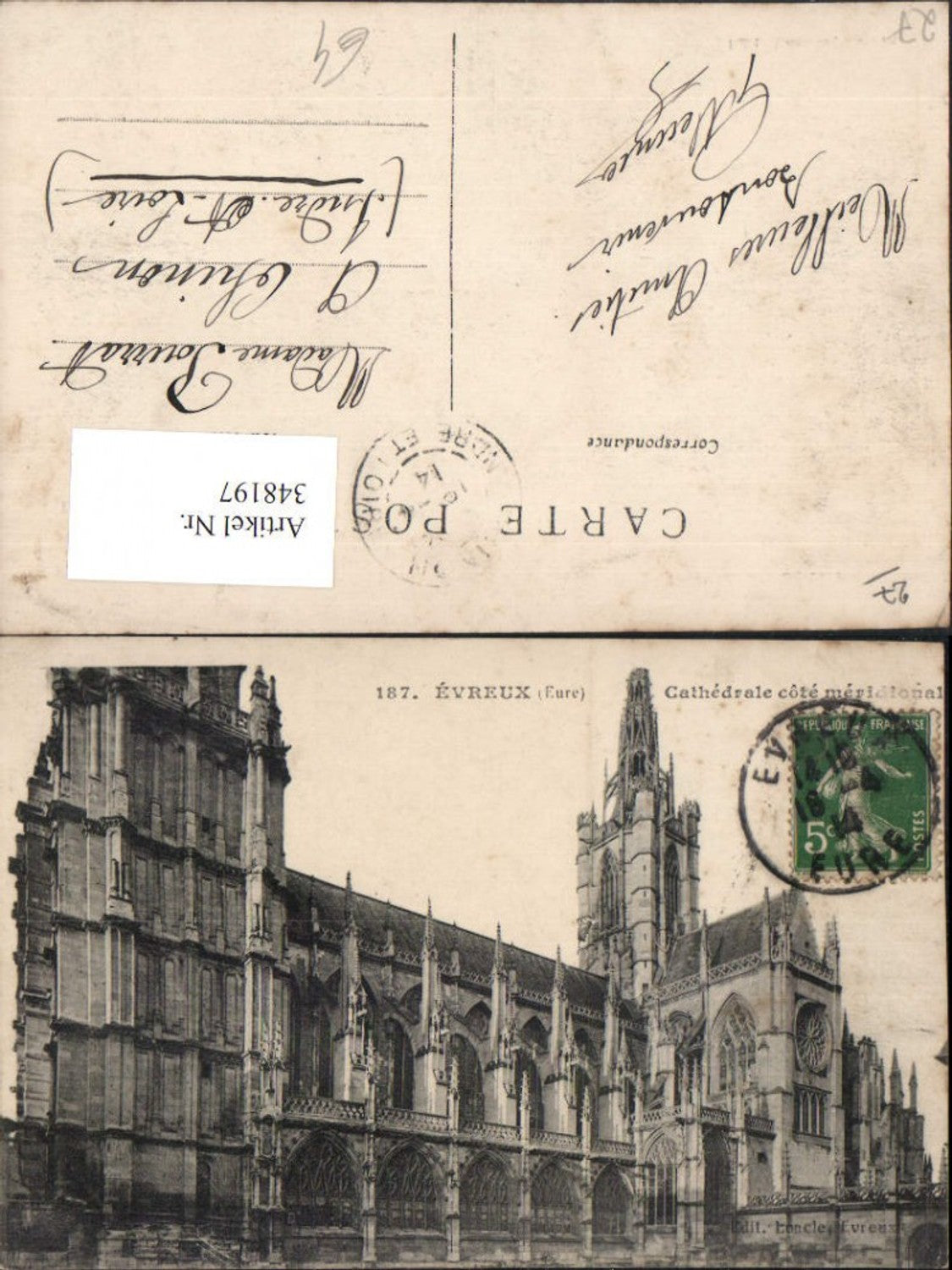 348197,Haute-Normandie Eure Evreux Cathedrale Kirche