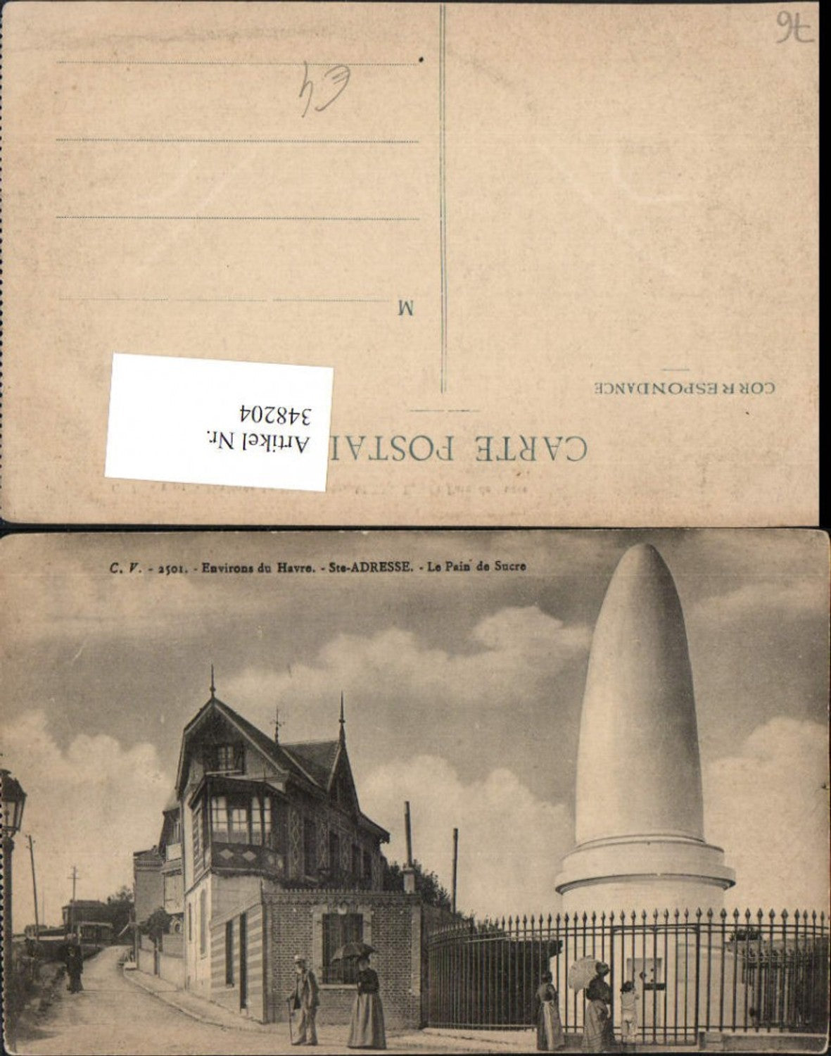 348204,Haute-Normandie Seine-Maritime Havre Ste-Adresse Le Pain de Sucre Turm Zuckerhut