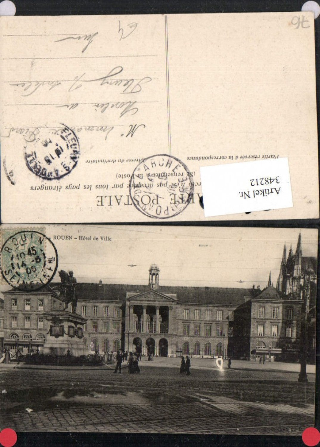 348212,Haute-Normandie Seine-Maritime Rouen Hotel de Ville Rathaus Denkmal