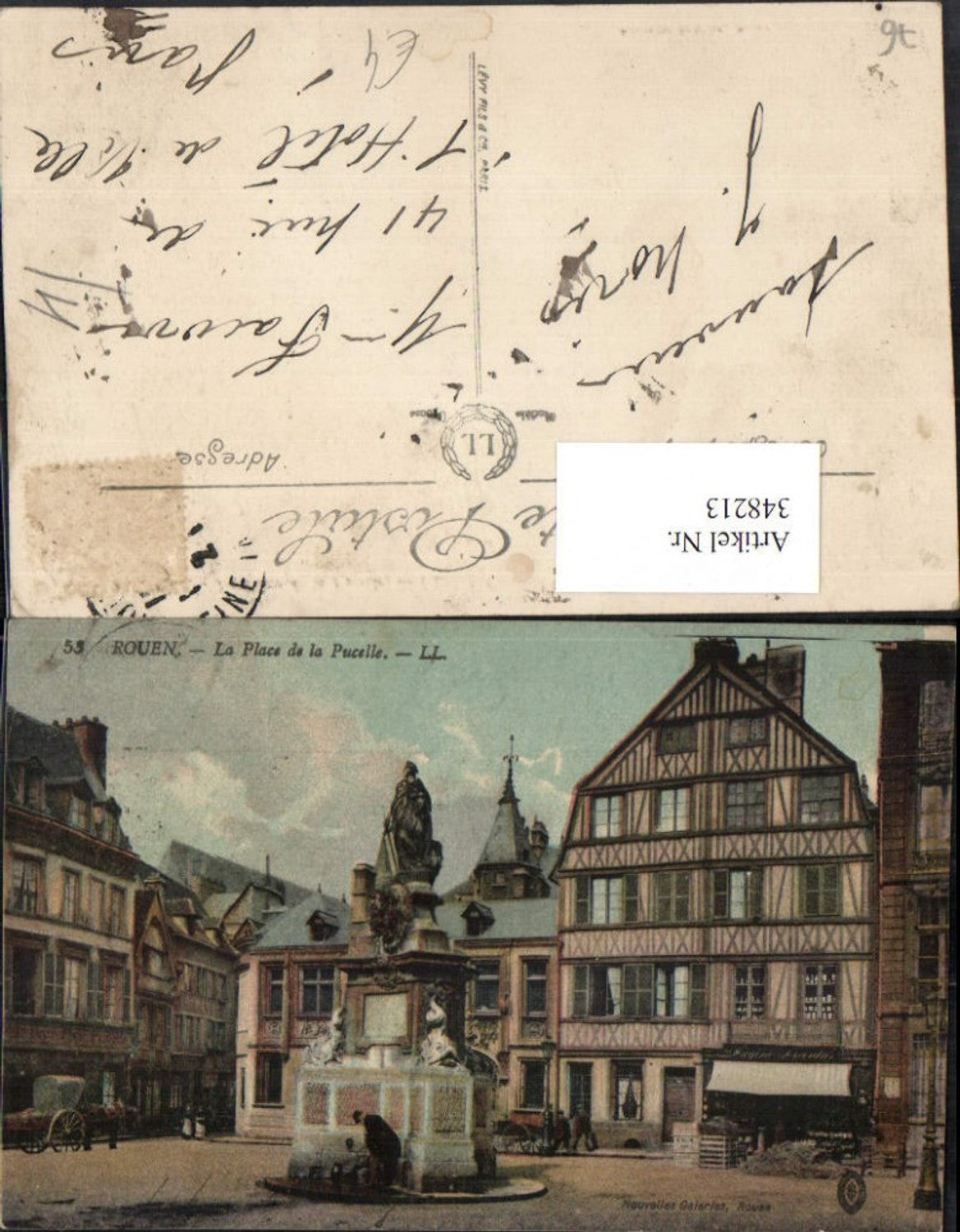 348213,Haute-Normandie Seine-Maritime Rouen La Place de la Pucelle Denkmal