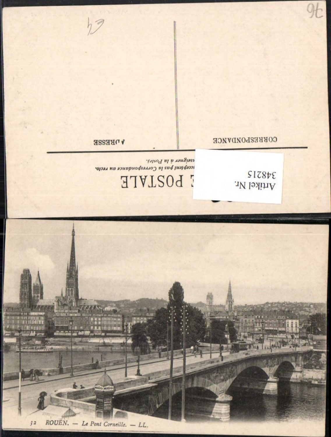 348215,Haute-Normandie Seine-Maritime Rouen Le Pont Corneille Brücke Litfaßsäule