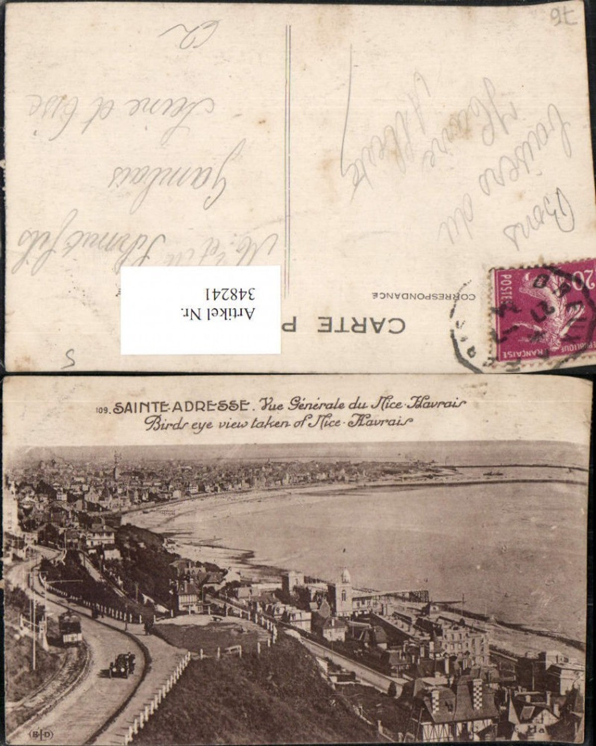 348241,Haute-Normandie Seine-Maritime Sainte-Adresse Vue Generale du Nice Totale