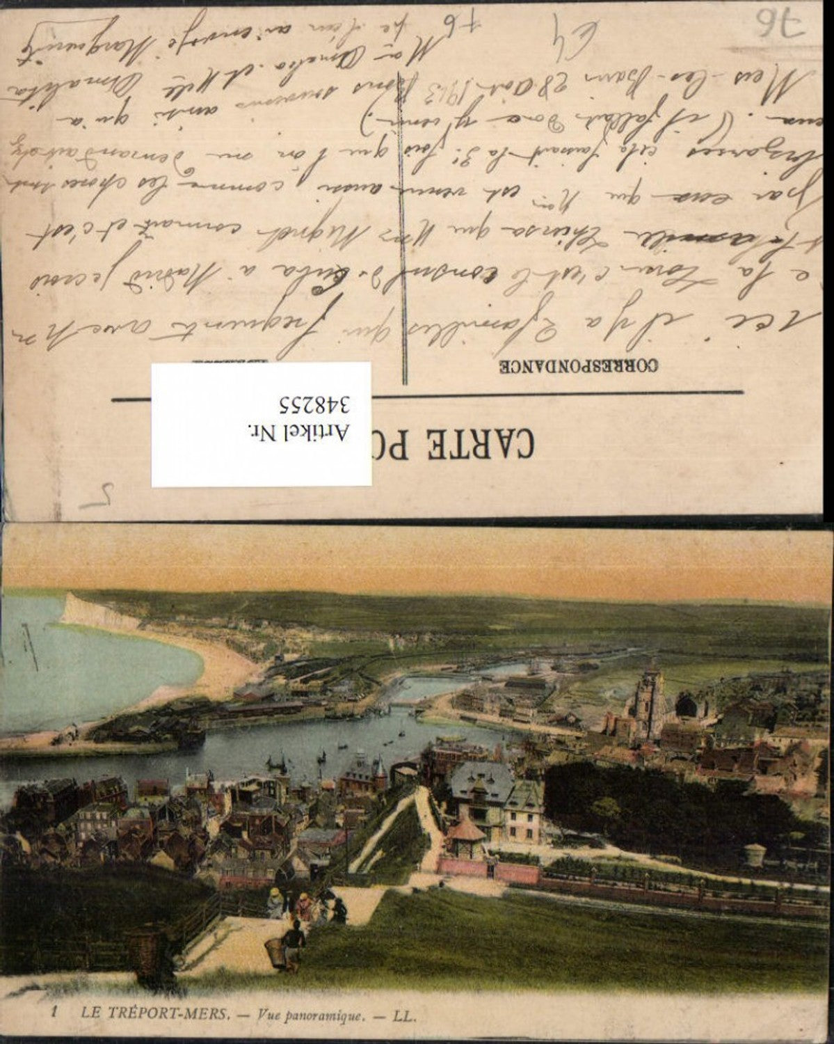 348255,Haute-Normandie Seine-Maritime Le Treport-Mers Vue panoramique Totale