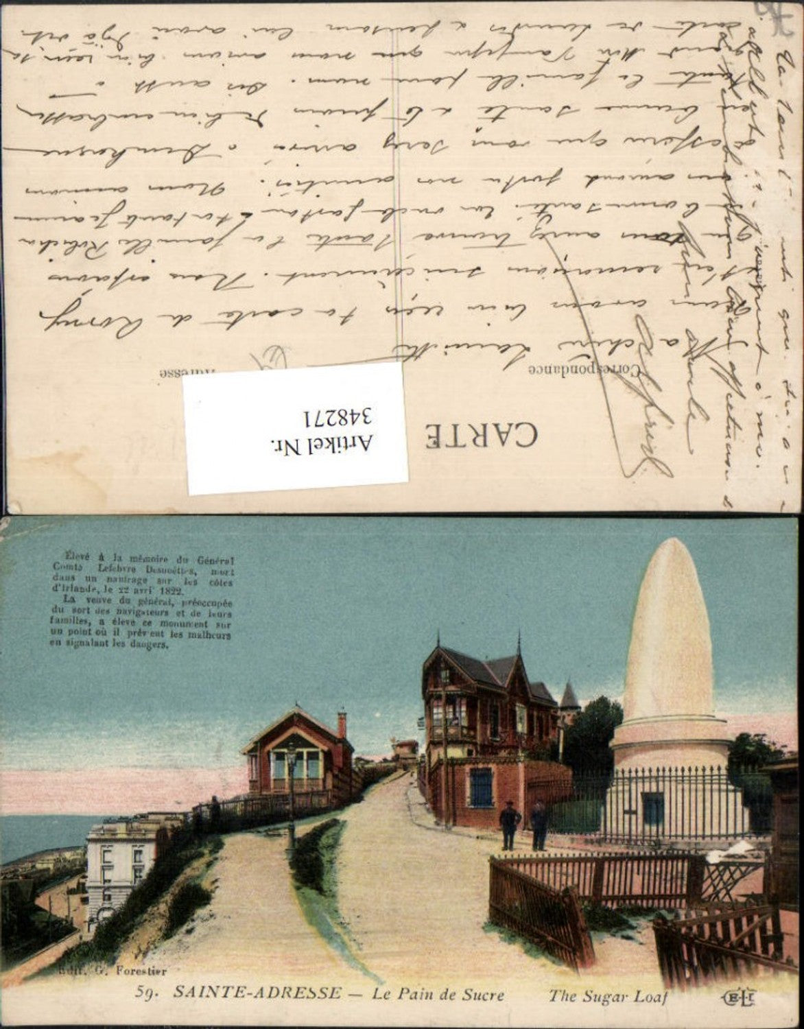 348271,Haute-Normandie Seine-Maritime Sainte-Adresse Le Pain de Sucre Zuckerhut Turm