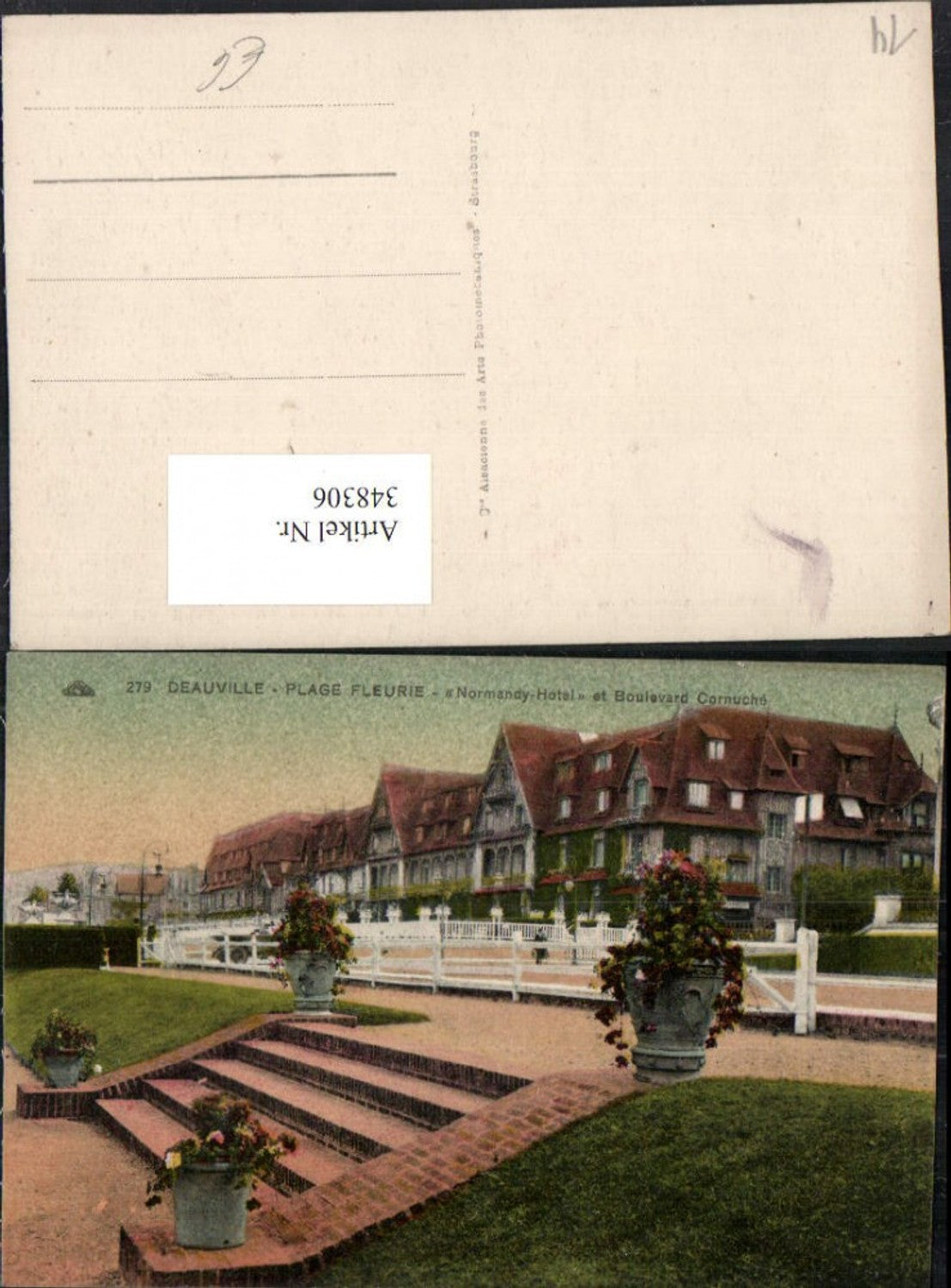 348306,Basse-Normandie Calvados Deauville Plage Fleurie Normandy Hotel et Boulevard Cornuche