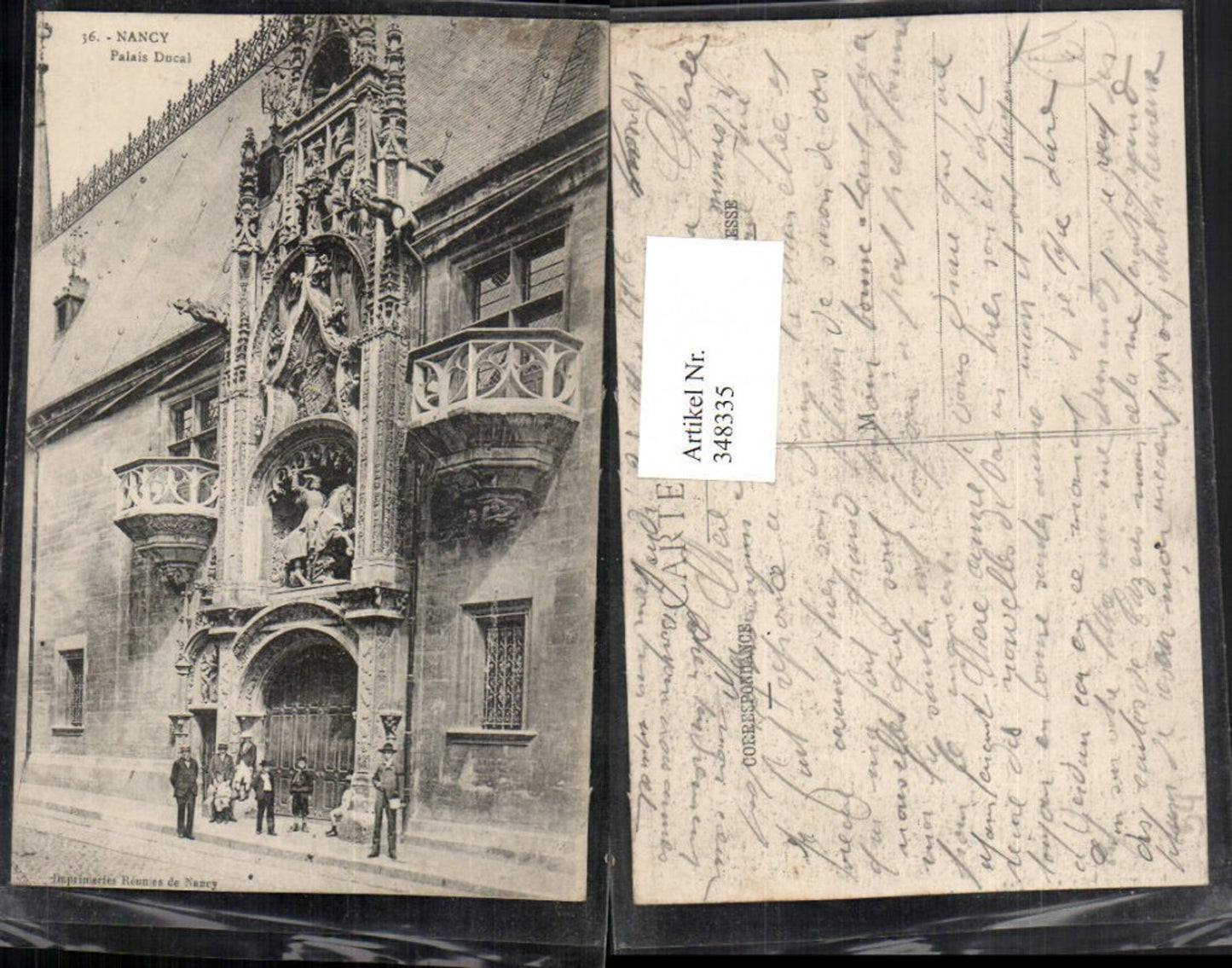 348335,Lothringen Meurthe-et-Moselle Nancy Palais Ducal Portal Balkon