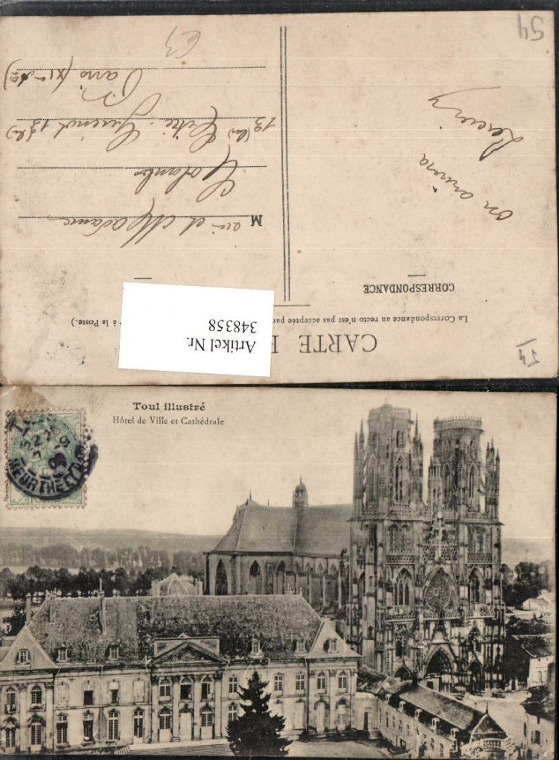 348358,Lothringen Meurthe-et-Moselle Toul Hotel de Ville et Cathedrale Rathaus Kirche