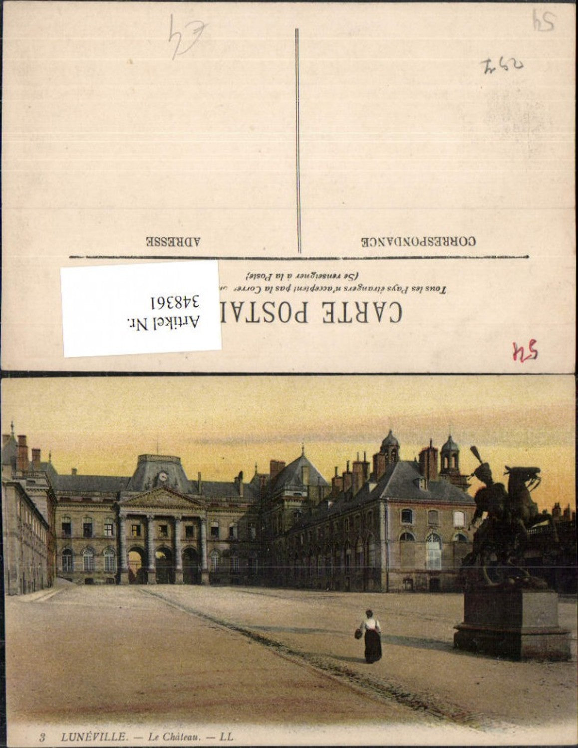 348361,Lothringen Meurthe-et-Moselle Luneville Le Chateau Schloss Denkmal