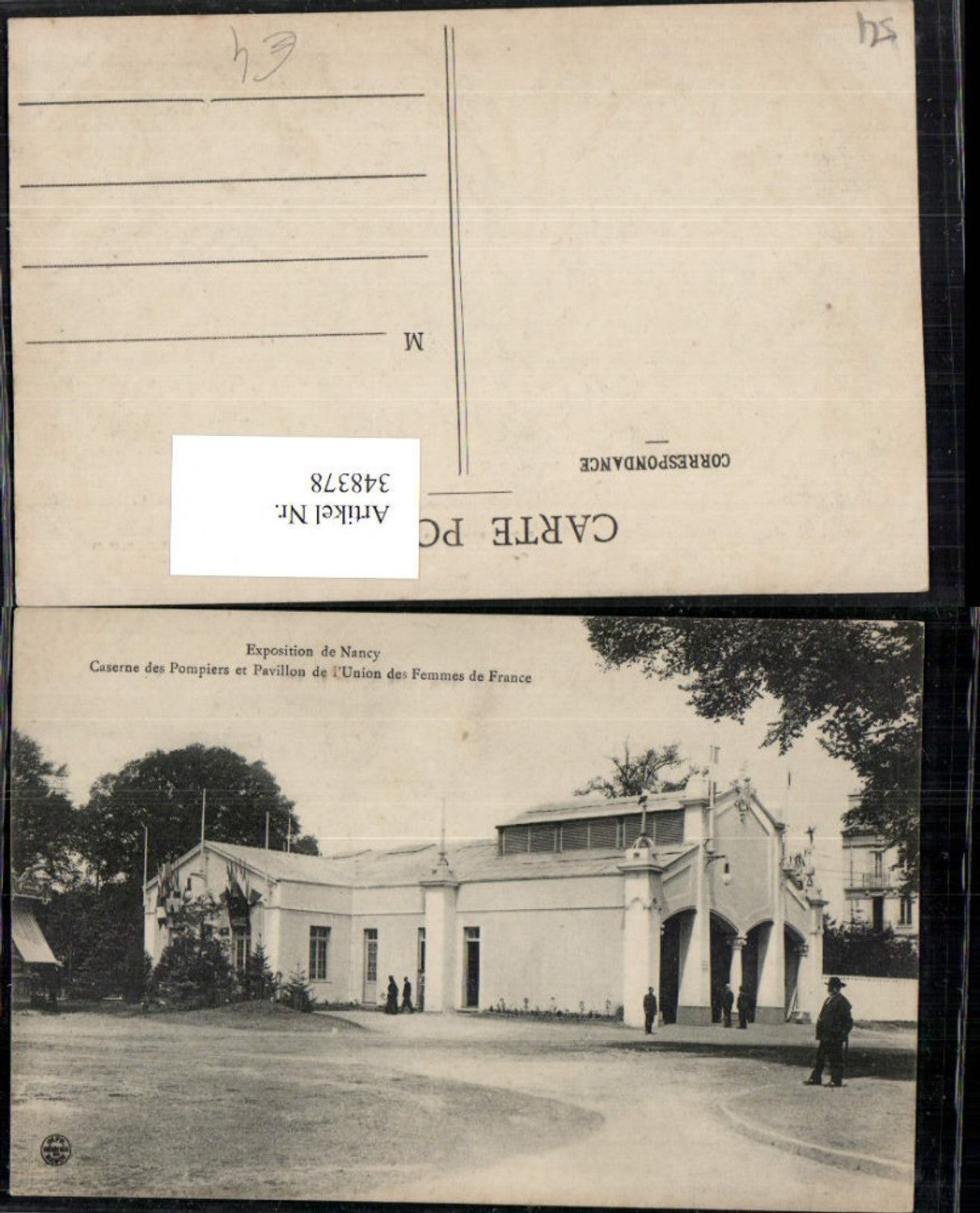 348378,Lothringen Meurthe-et-Moselle Nancy Caserne Pompiers et Pavillon Untion Femmes de France