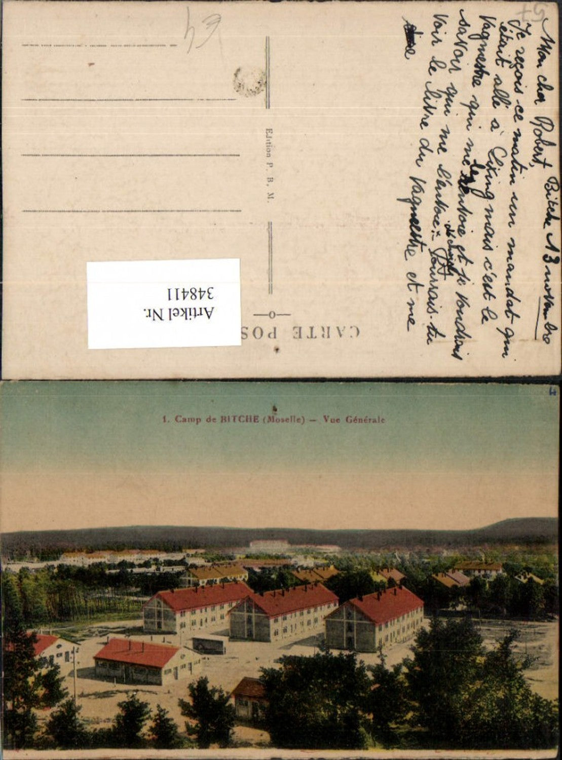 348411,Lothringen Moselle Camp de Bitche Vue Generale