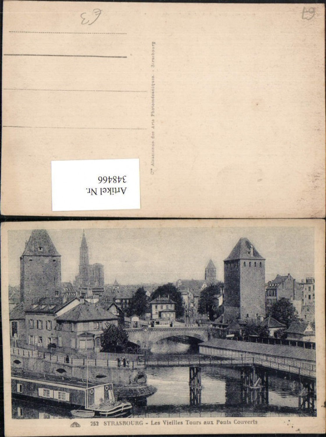 348466,Elsass Bas-Rhin Strasbourg Straßburg Les Vieilles Tours aux Ponts Couverts Brücken