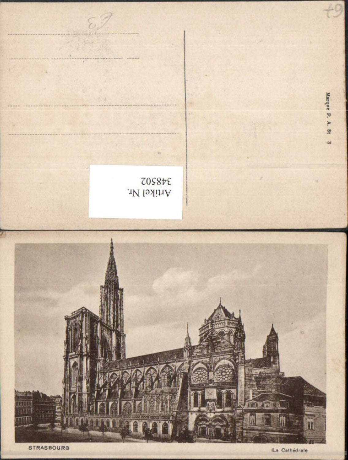 348502,Elsass Bas-Rhin Strasbourg Straßburg La Cathedrale Kirche