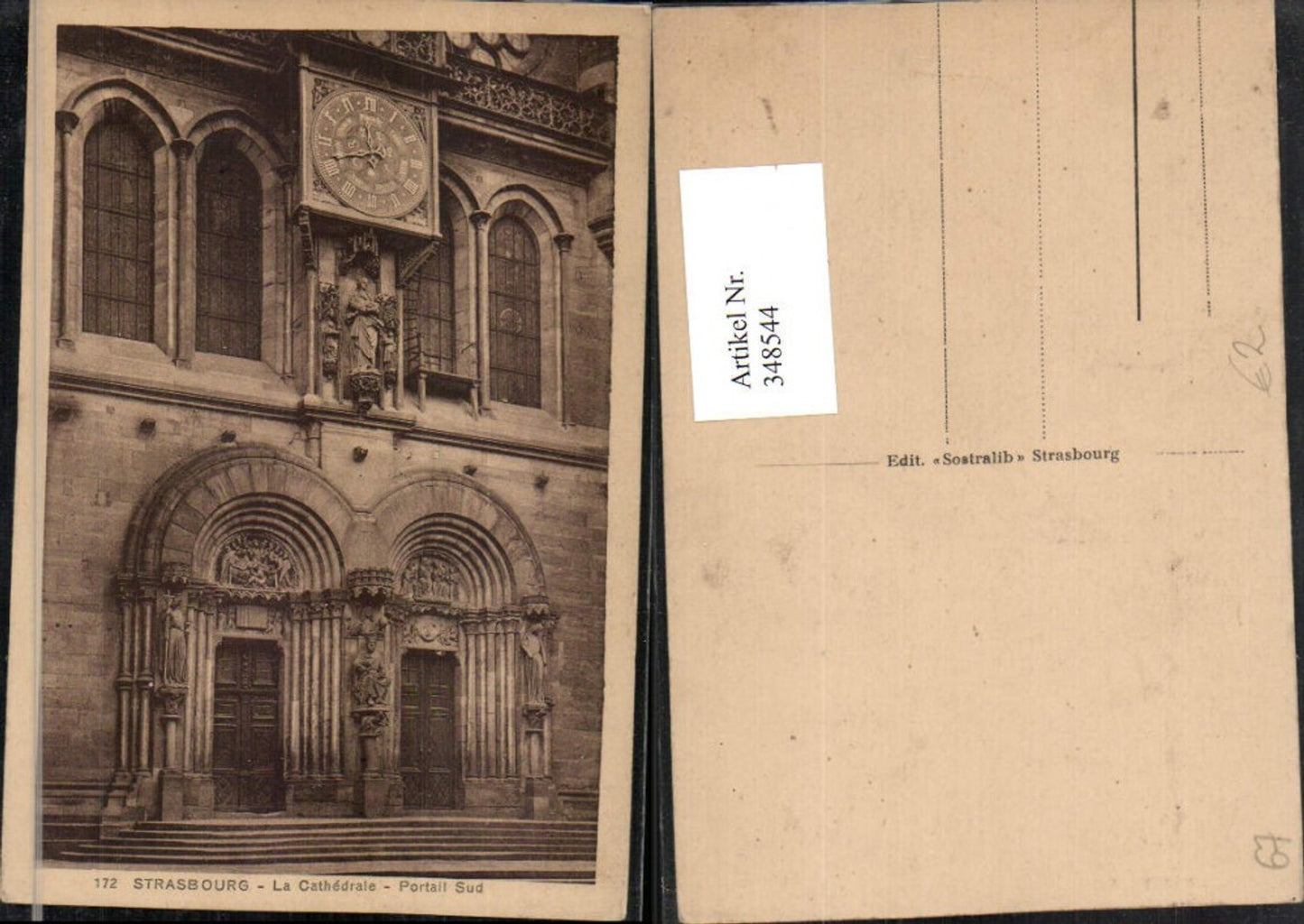 348544,Elsass Bas-Rhin Strasbourg Straßburg La Cathedrale Portail Kirchenportal