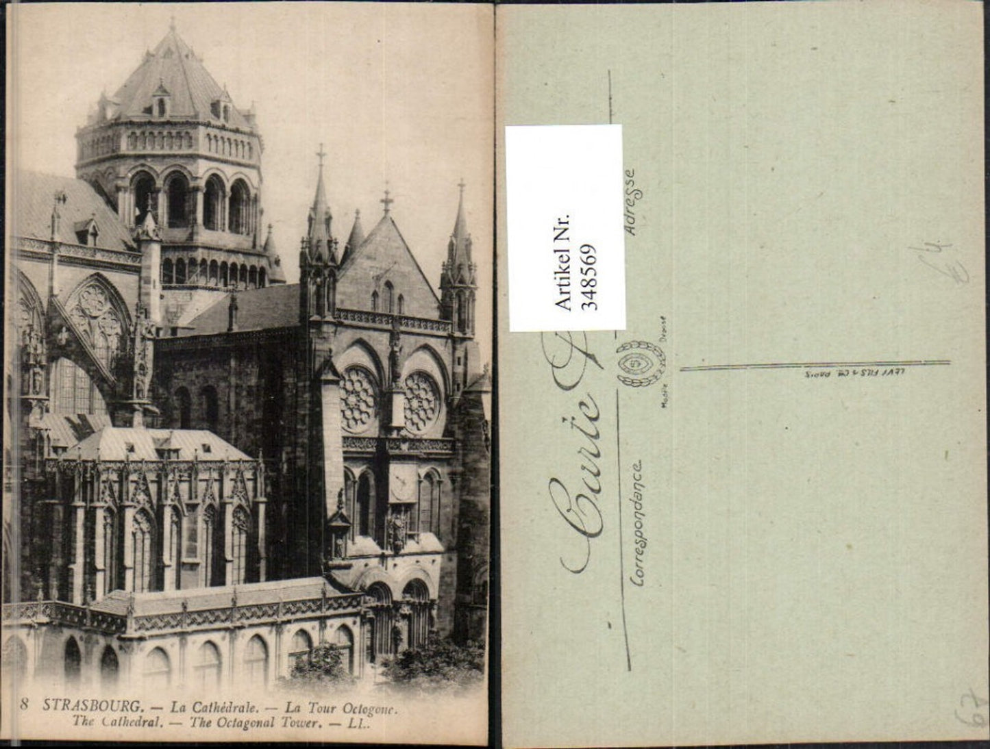 348569,Elsass Bas-Rhin Strasbourg Straßburg La Cathedrale Tour Octogone Kirche