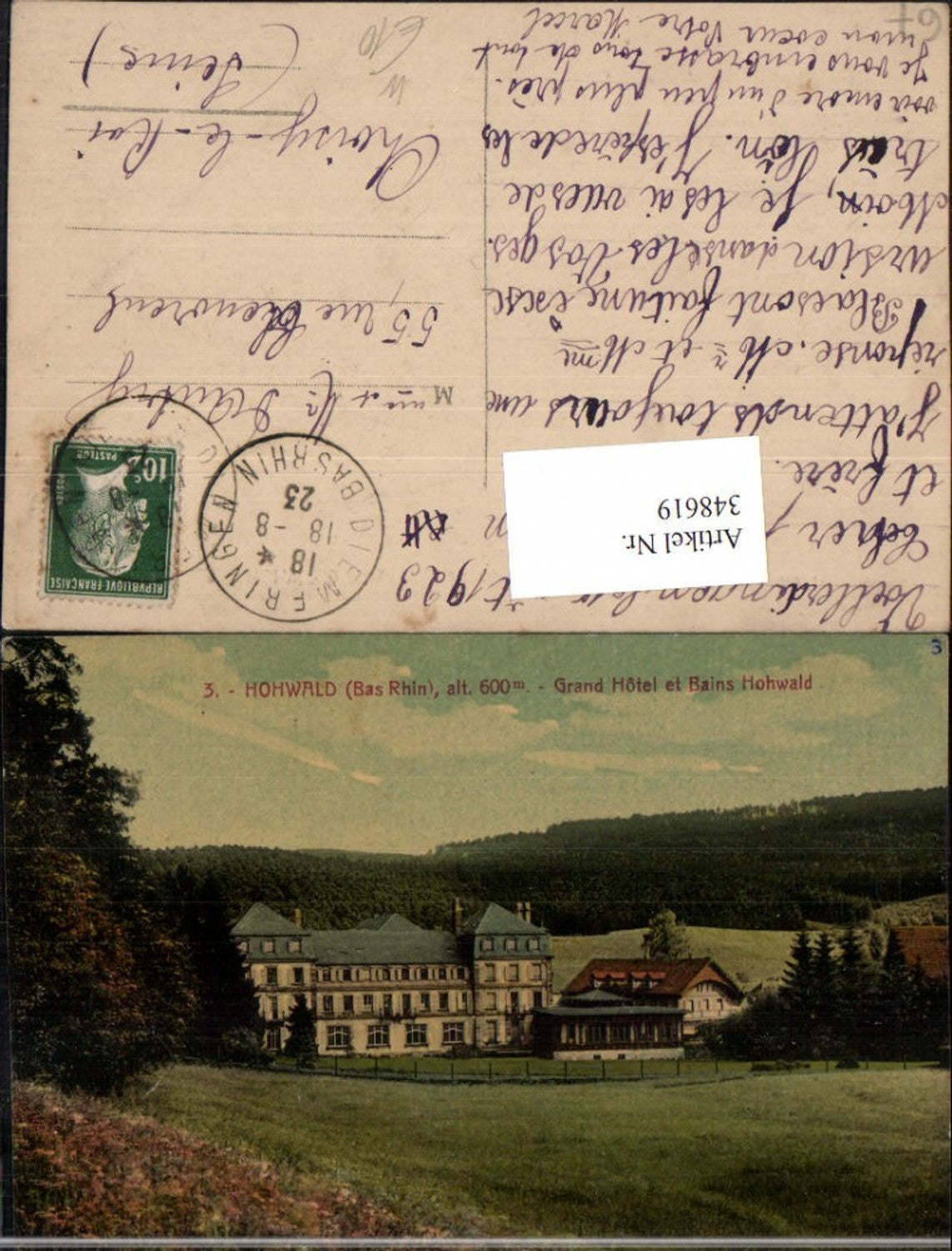348619,Elsass Bas-Rhin Hohwald Grand Hotel et Bains Hohwald