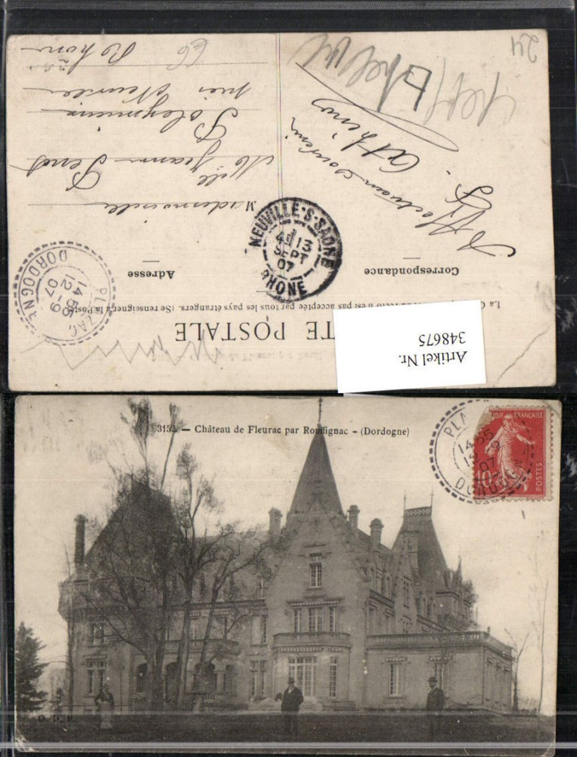 348675,Aquitanien Dordogne Chateau de Fleurac par Rouffignac Schloss