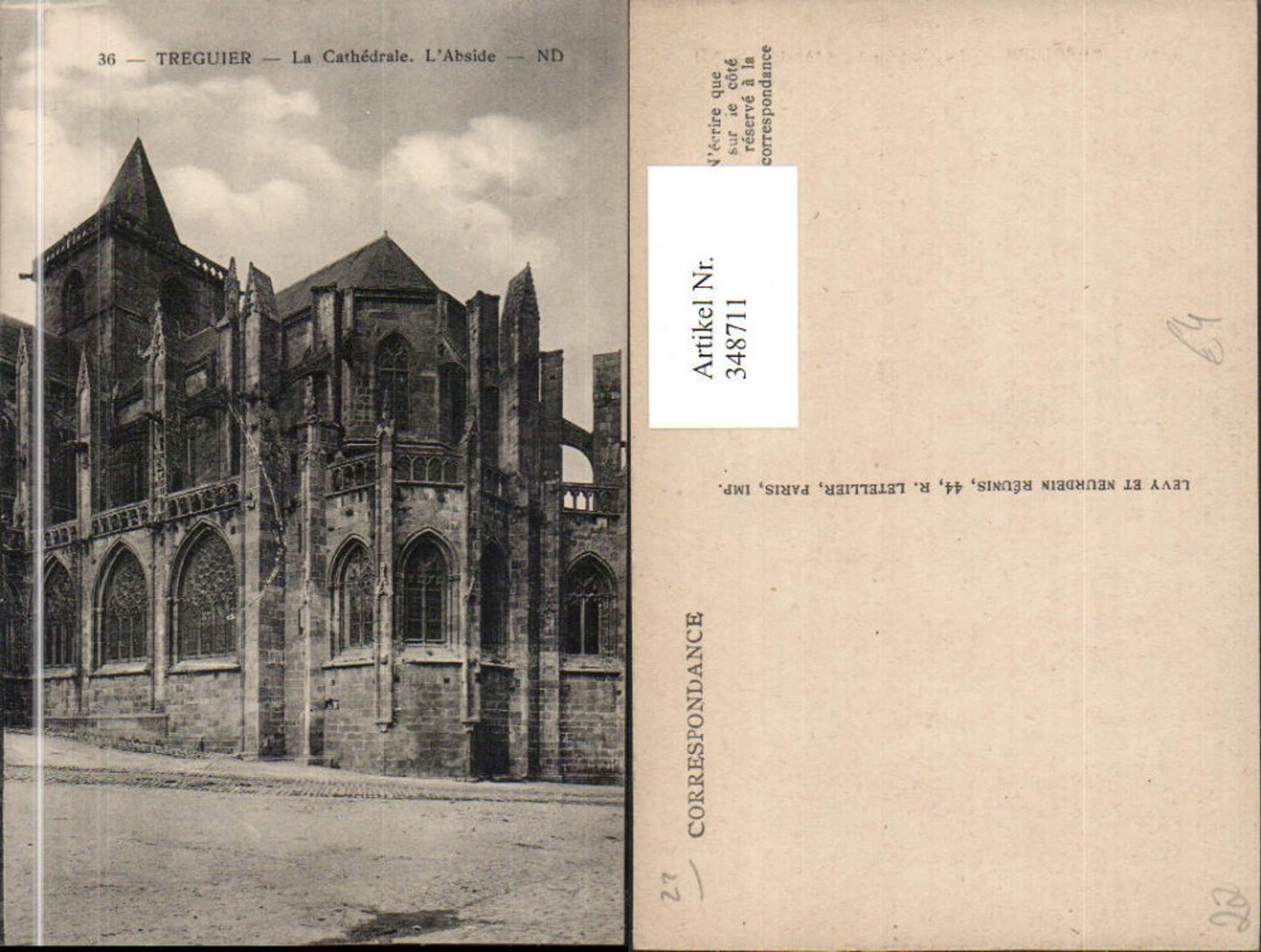 348711,Bretagne Cote-Amor Treguier La Cathedrale Kirche