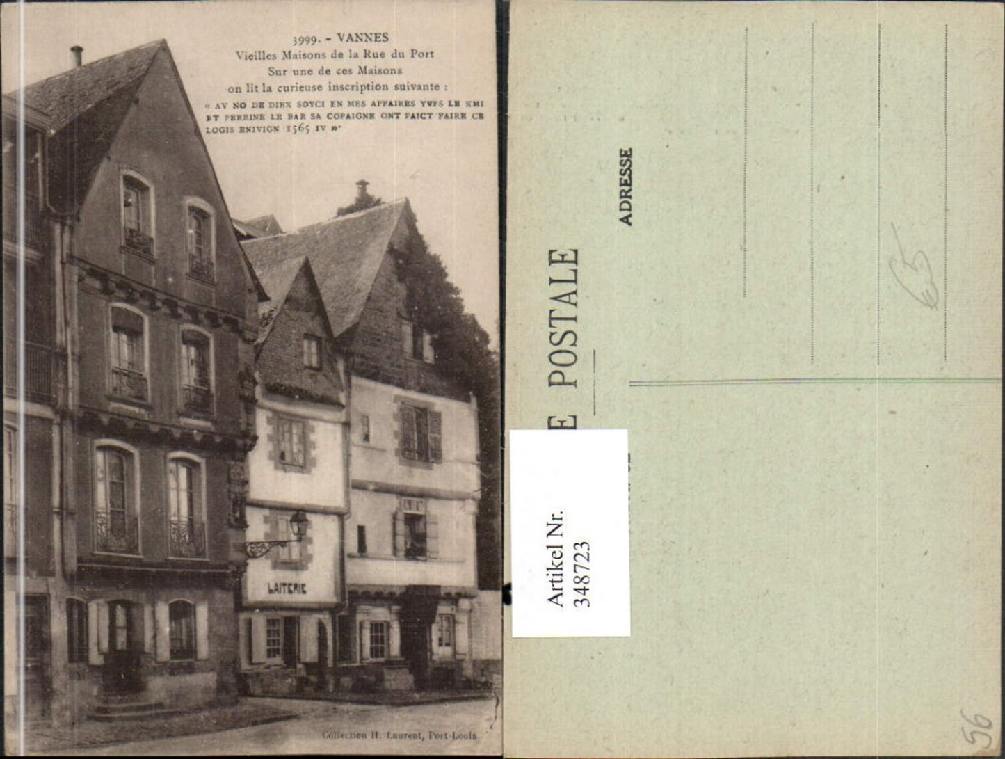 348723,Bretagne Morbihan Vannes Vieilles Maisons de la Rue du Port Häuser