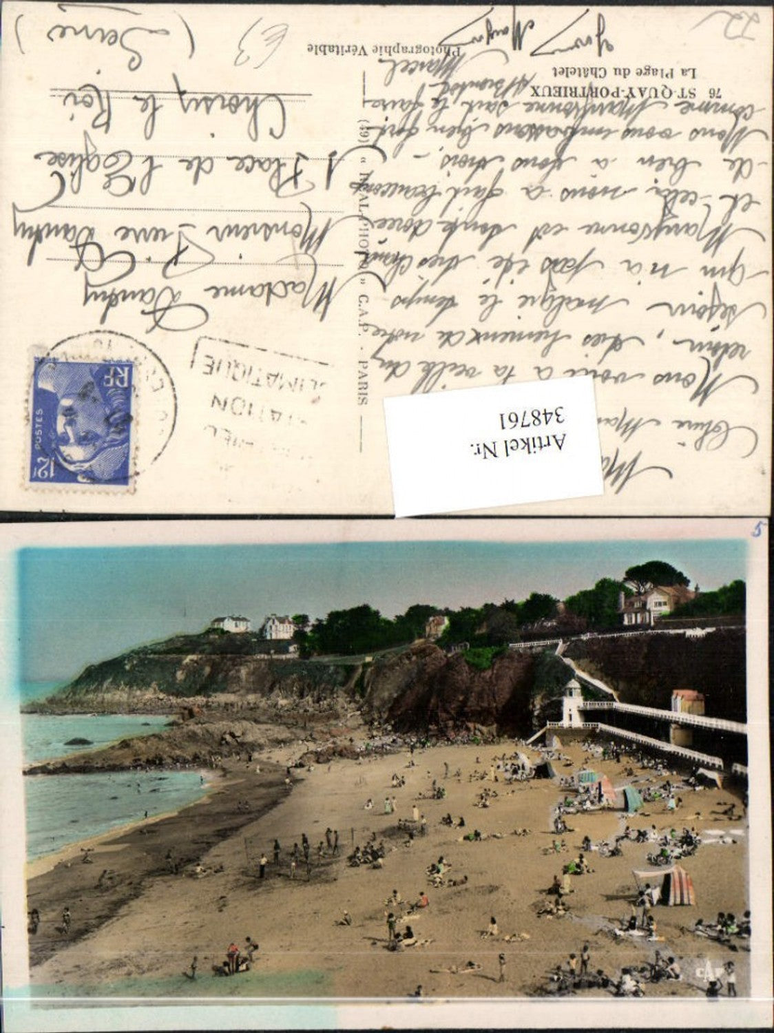 348761,Bretagne Cote-Amor St-Quay-Portrieux La Plage du Chatelet Strand