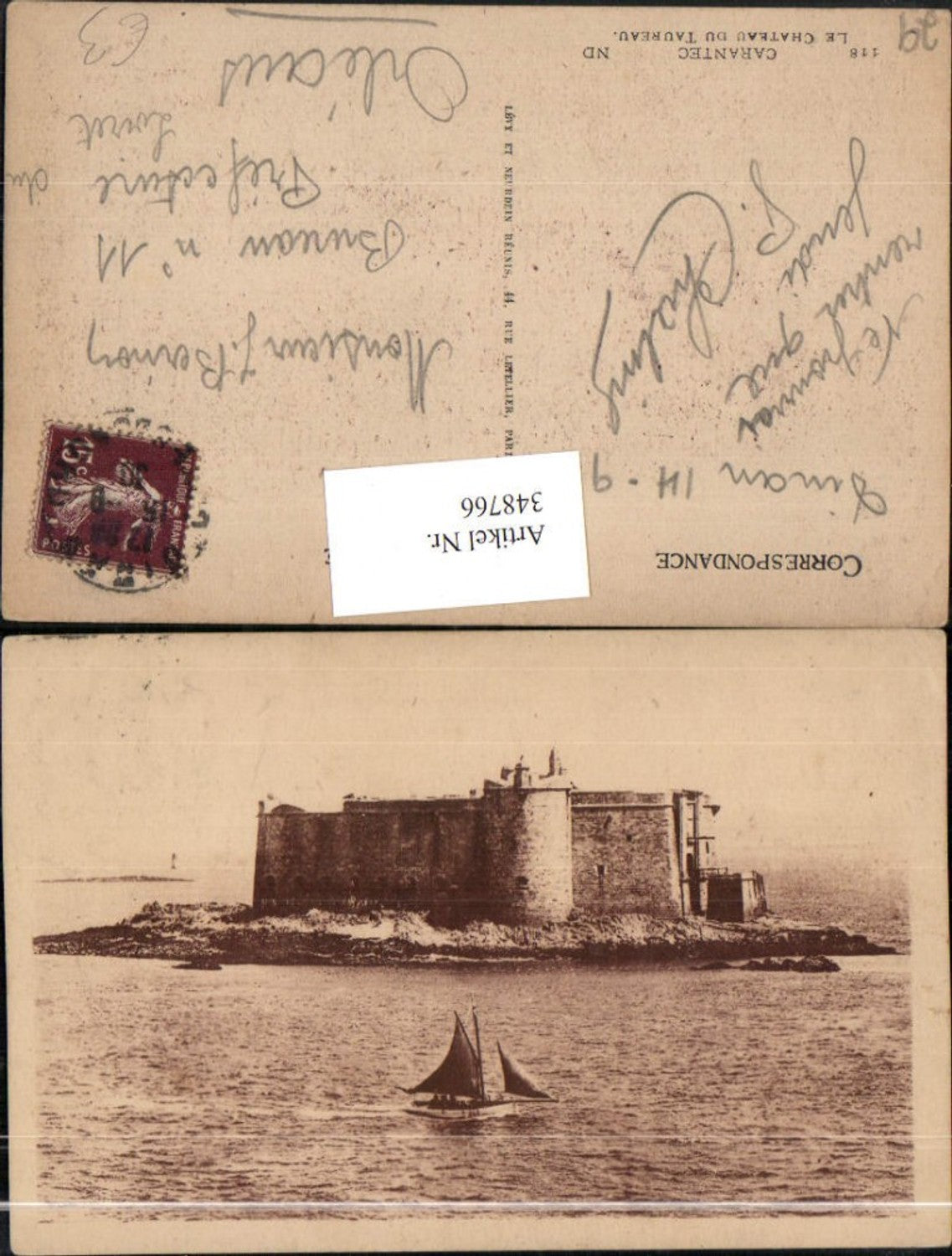 348766,Bretagne Finistere Carantec Le Chateau du Taureau Festung Schloss