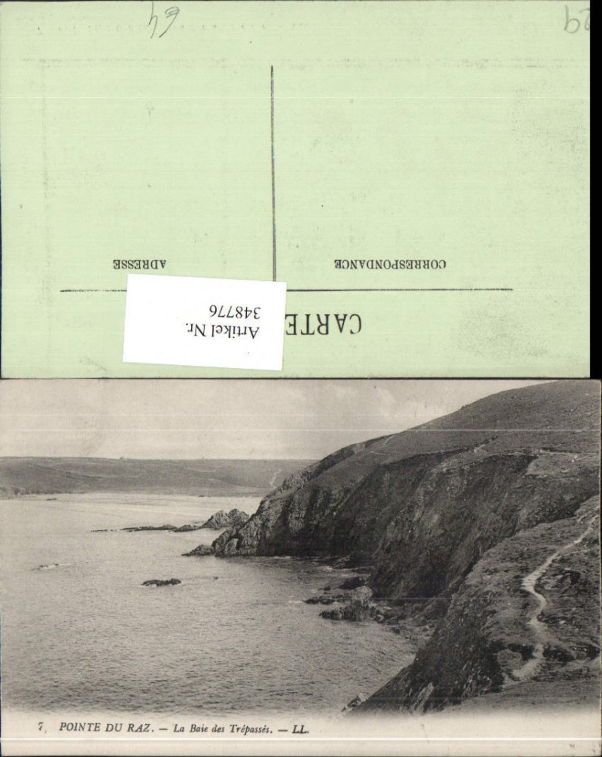 348776,Bretagne Finistere Pointe du Raz La Baie des Trepasses Steilküste